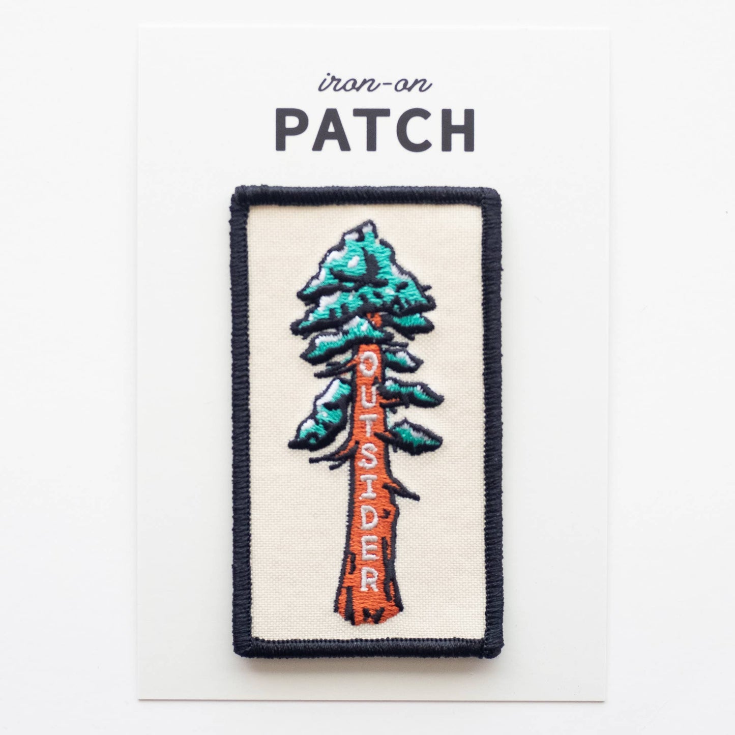 Outsider Sequoia Tree Embroidered Iron on Patch: Yes