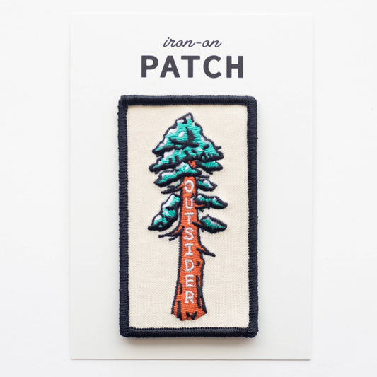 Outsider Sequoia Tree Embroidered Iron on Patch: Yes