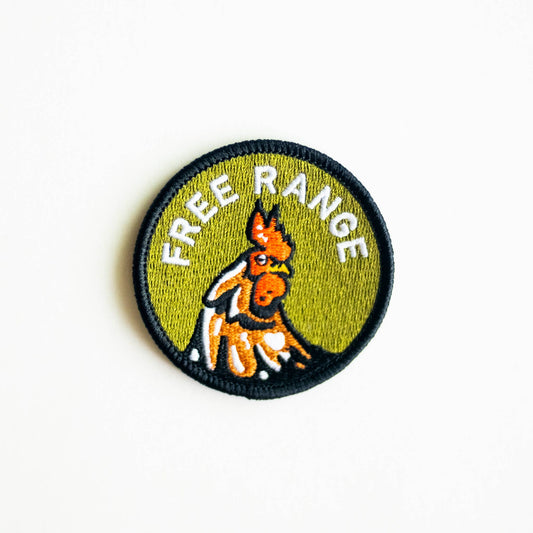 Free Range Embroidered Iron on Patch: Yes