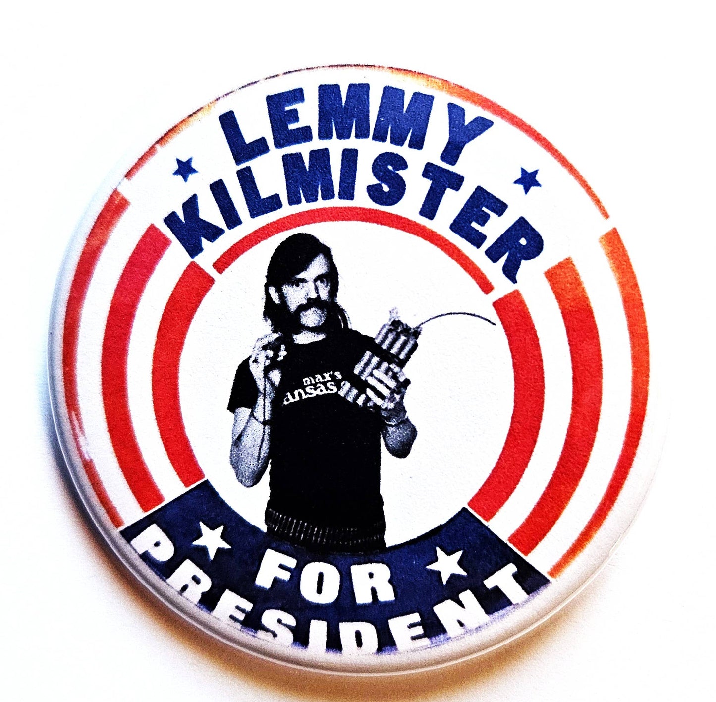 Rockers for President Buttons Magnets & Openers. Set 05: Lemmy Kilmister / 1.25" Small Button