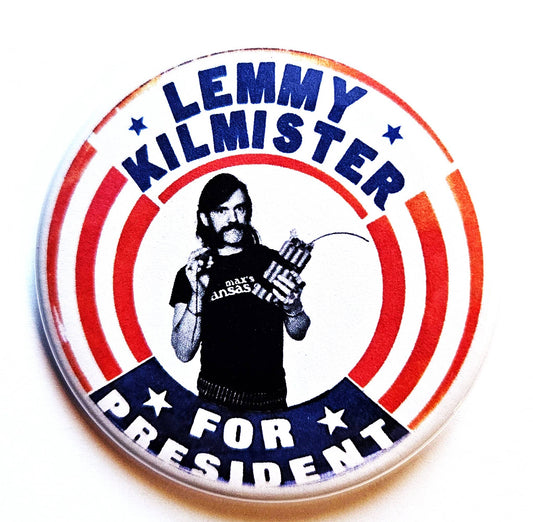 Rockers for President Buttons Magnets & Openers. Set 05: Lemmy Kilmister / 1.25" Small Button