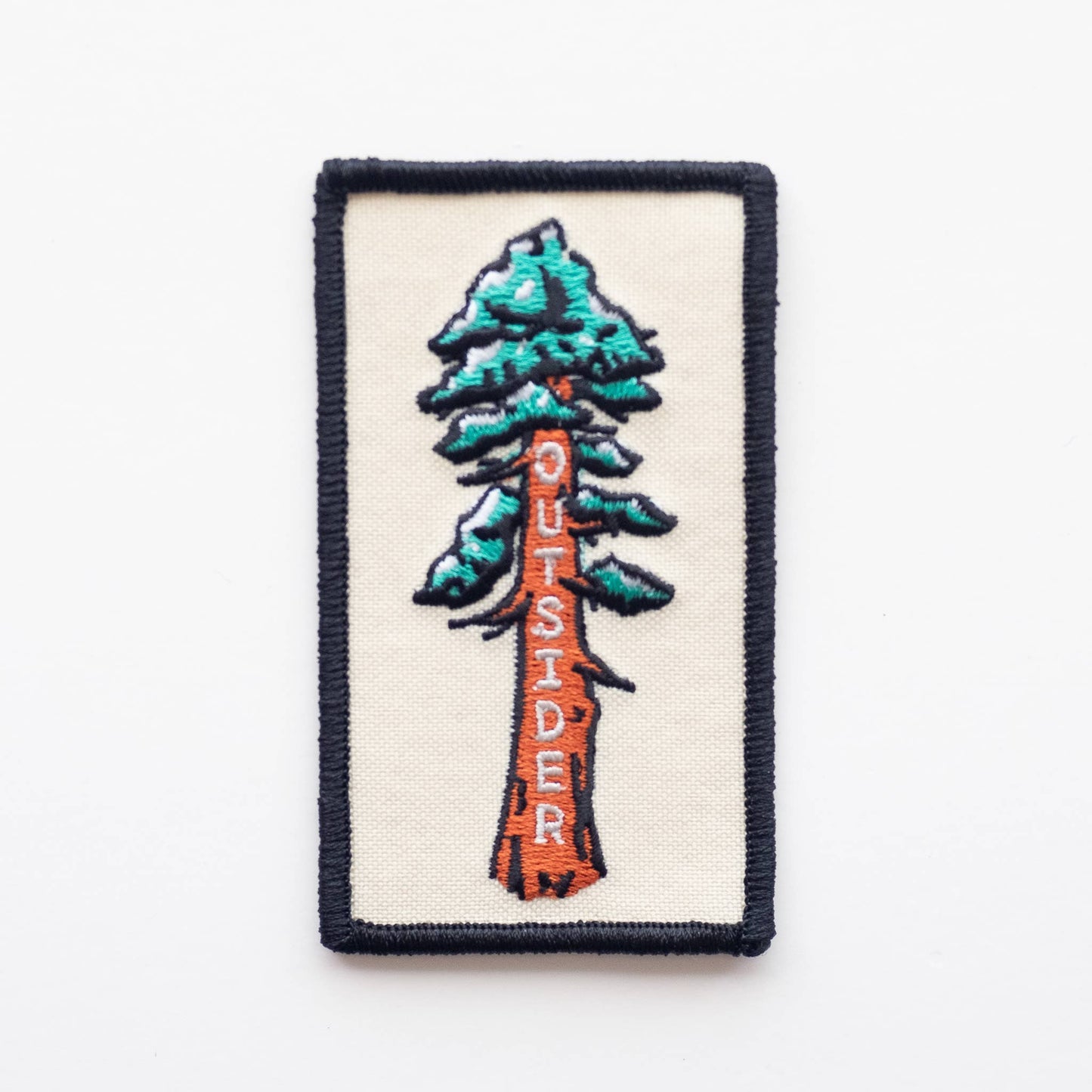 Outsider Sequoia Tree Embroidered Iron on Patch: Yes