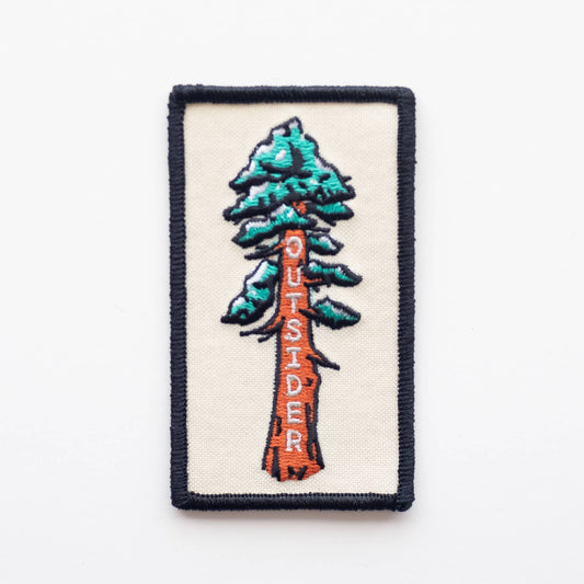 Outsider Sequoia Tree Embroidered Iron on Patch: Yes