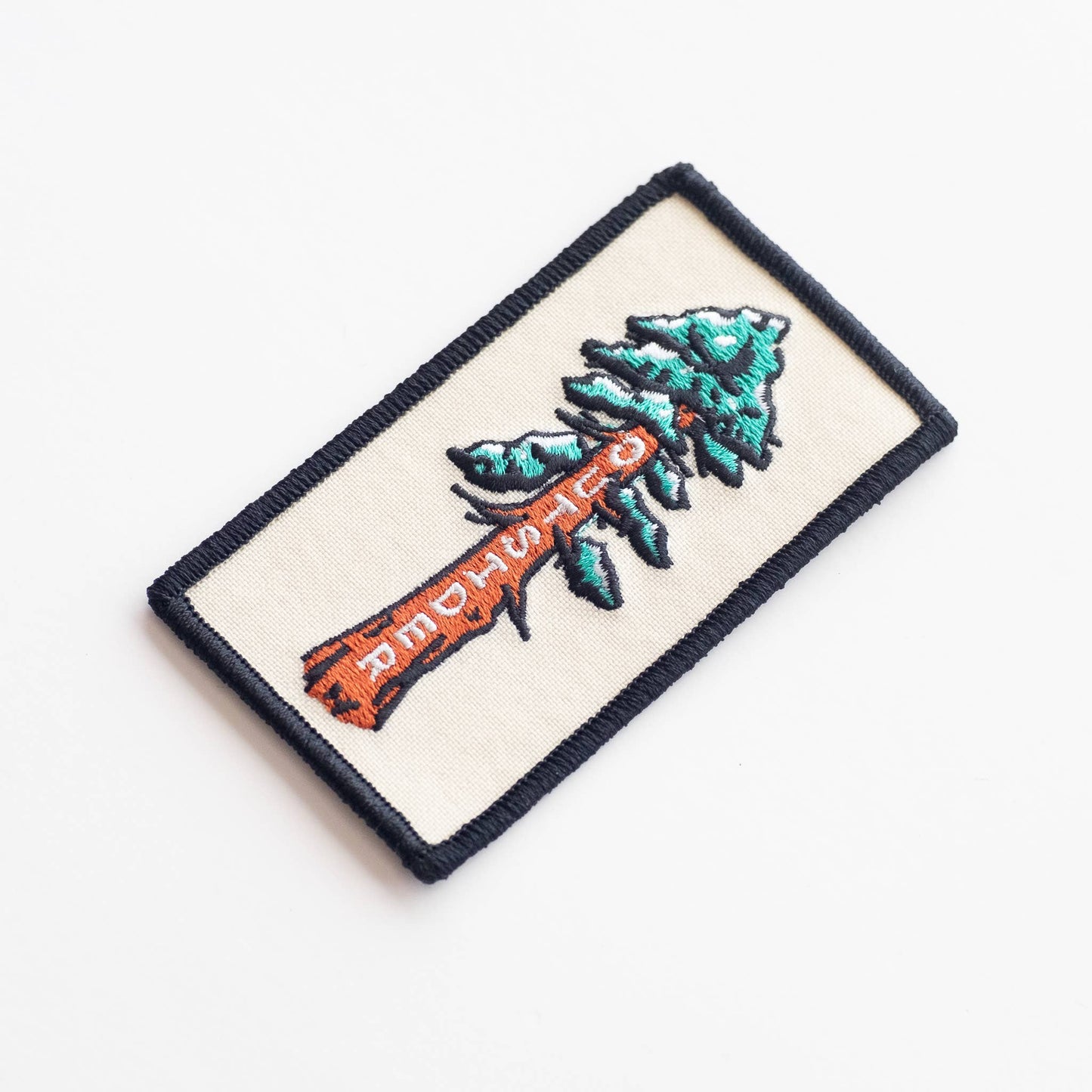 Outsider Sequoia Tree Embroidered Iron on Patch: Yes