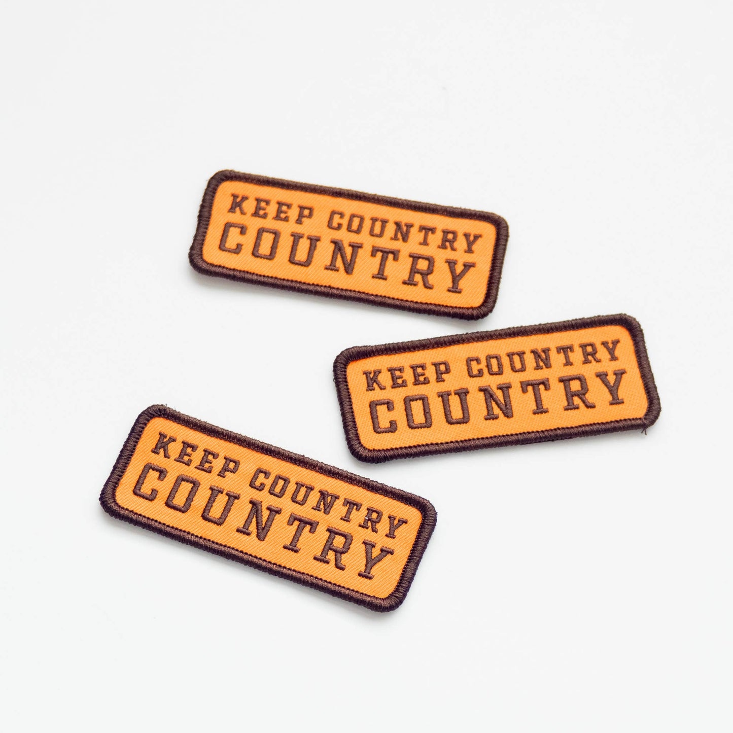 Keep Country, Country Embroidered Iron on Patch: Yes