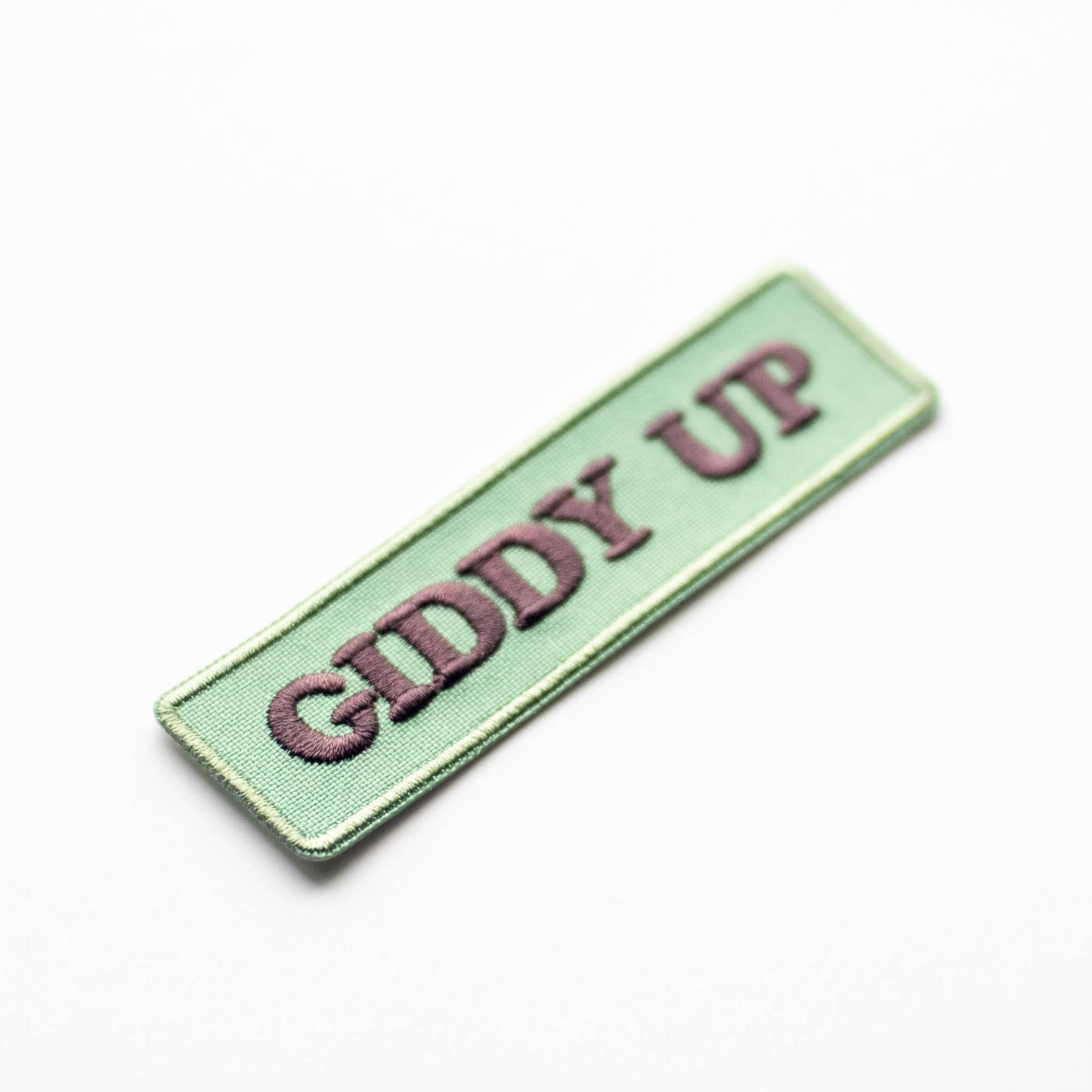 Giddy Up Embroidered Iron on Patch - Western : Yes