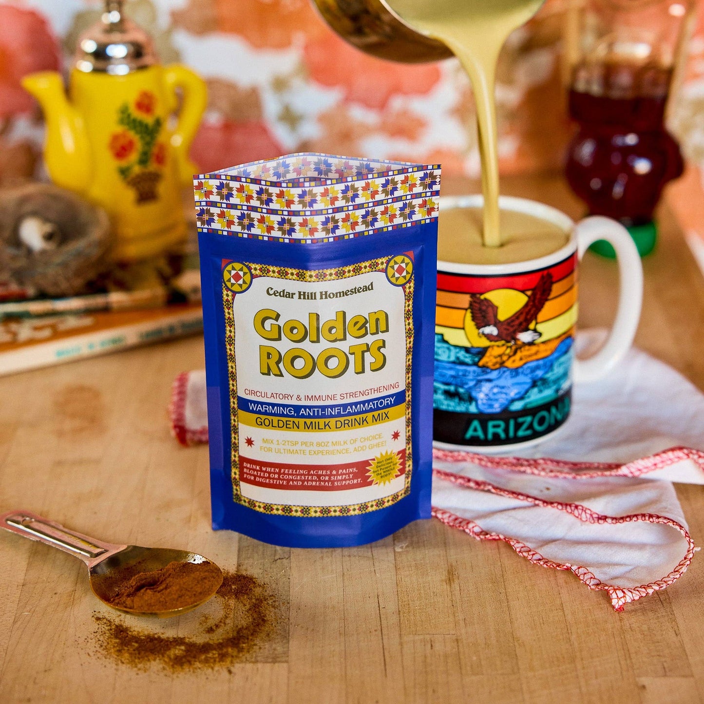 Golden Roots Immune Elixir - Golden Milk Powdered Drink Mix: 4oz