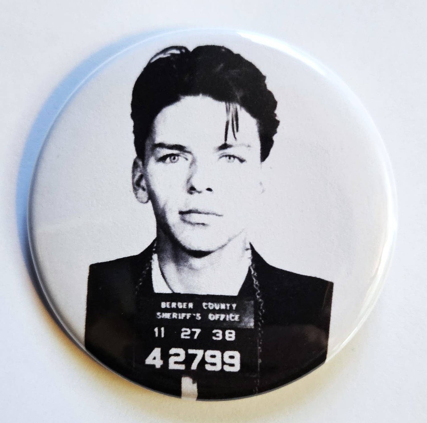 Celebrity Mug Shot Buttons Magnets & Bottle Openers.: Jimi Hendrix / 1.25" Small Button