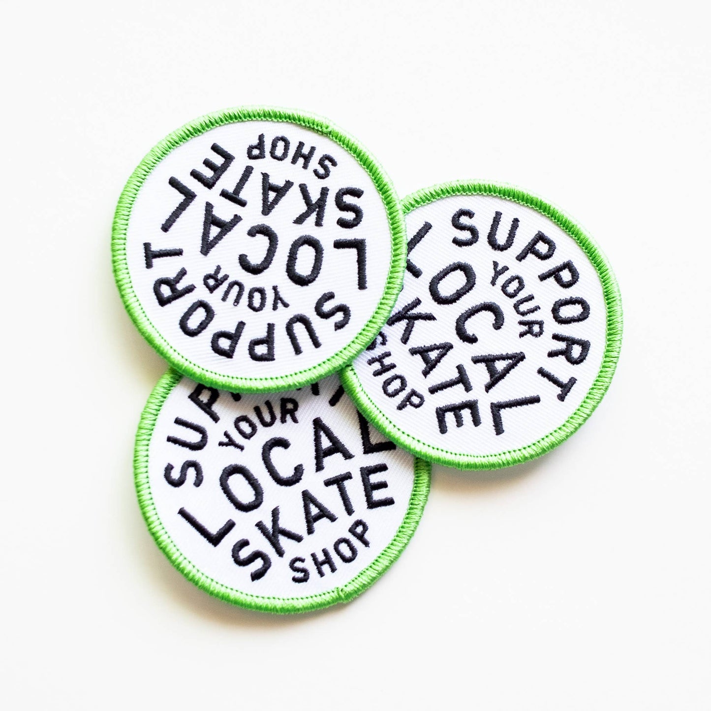 Support Your Local Skate Shop Iron on Patch: Yes
