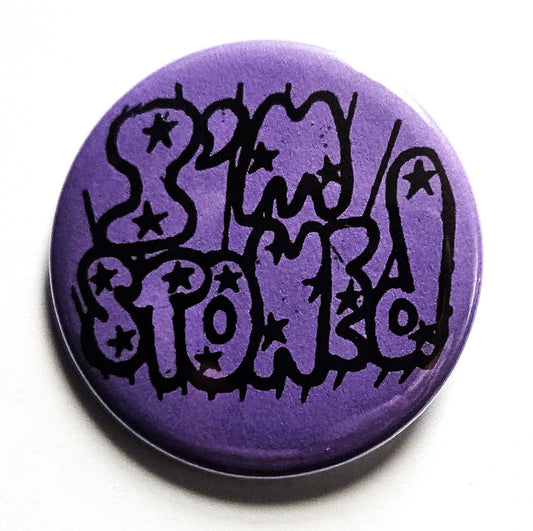 Vintage Reproduction Buttons Magnets & Bottle Openers Set 12: Im Stoned / 1.25" Small Button