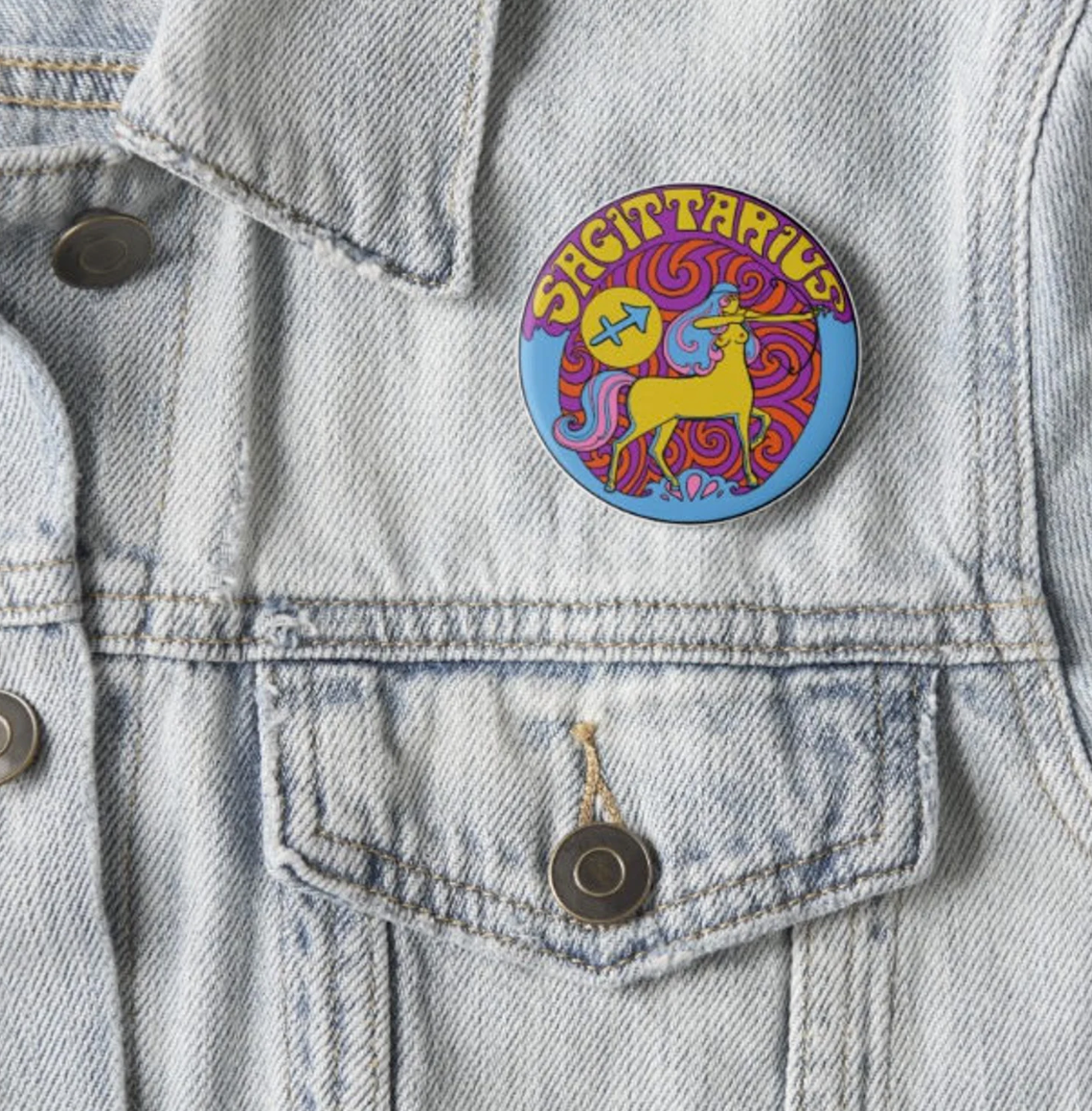 Sagittarius Button