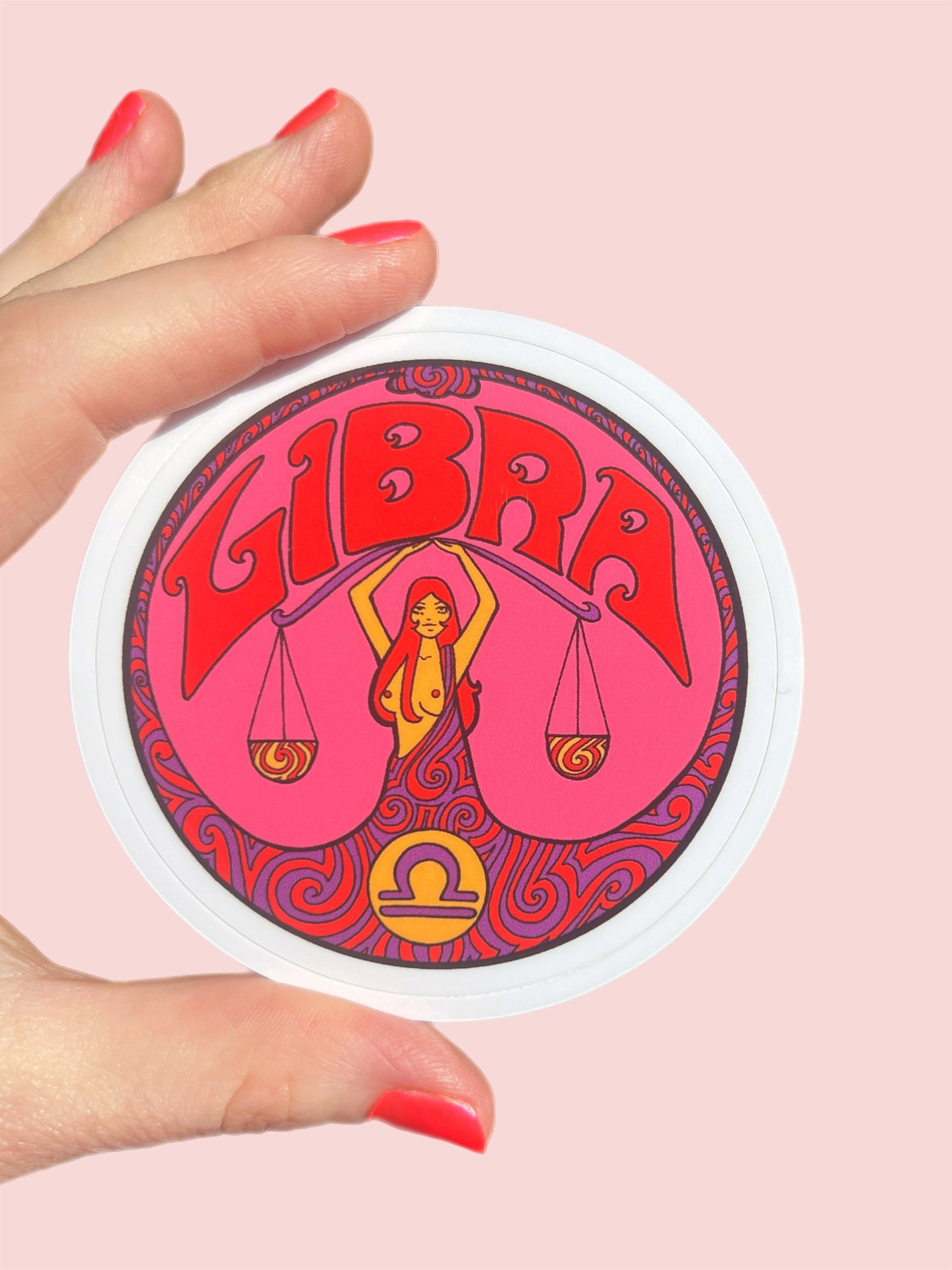 Zodiac Libra STICKER 3 Inch