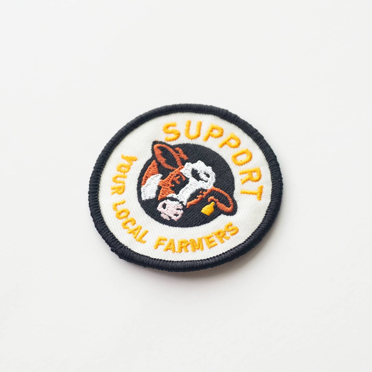 Support Your Local Farmers Embroidered Iron on Patch: Yes