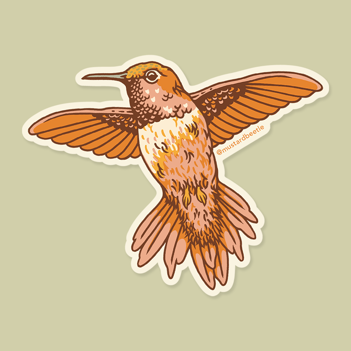 Hummingbird (Pink) 3" Vinyl Sticker