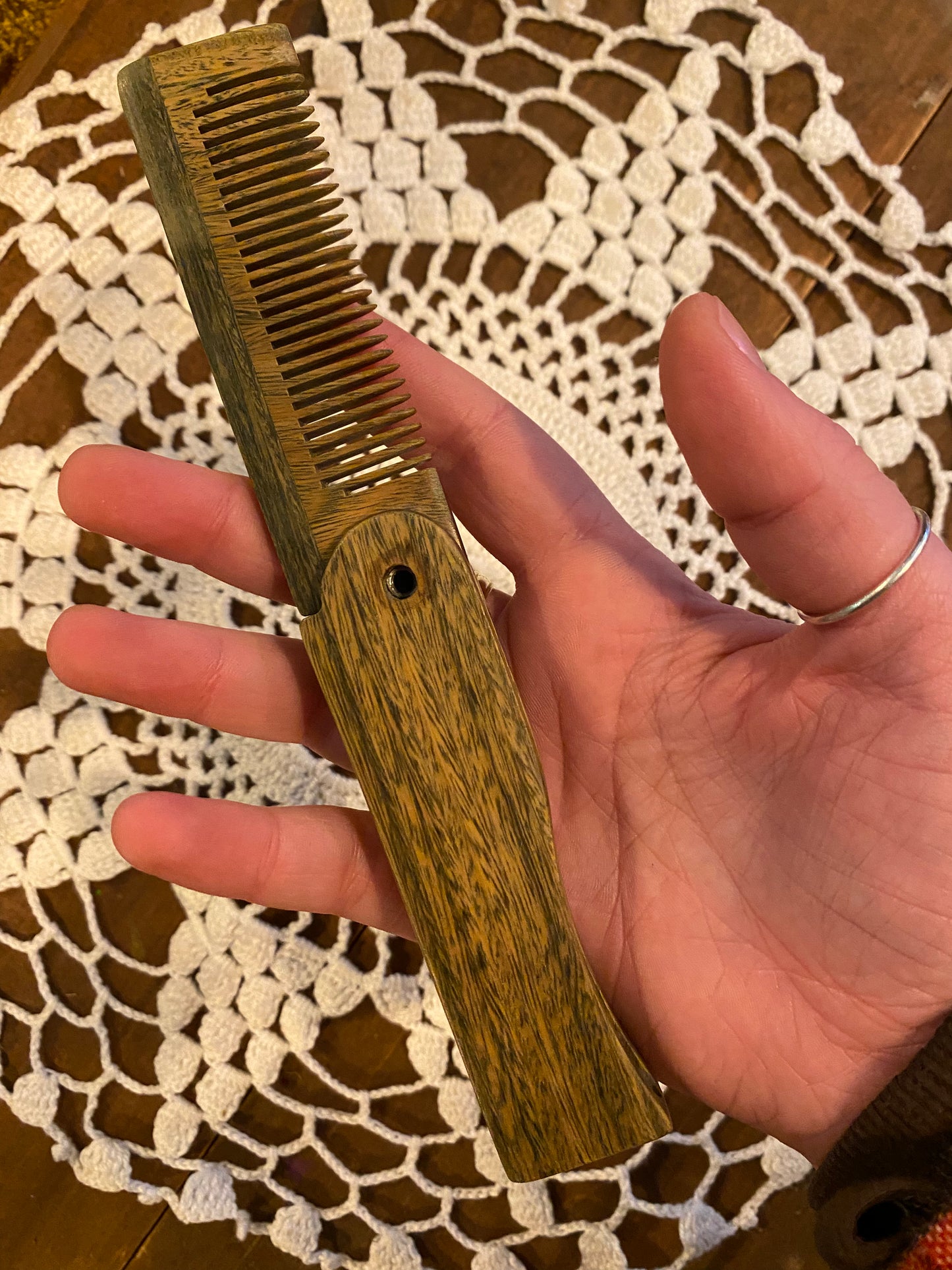 Sandalwood Folding Beard Comb